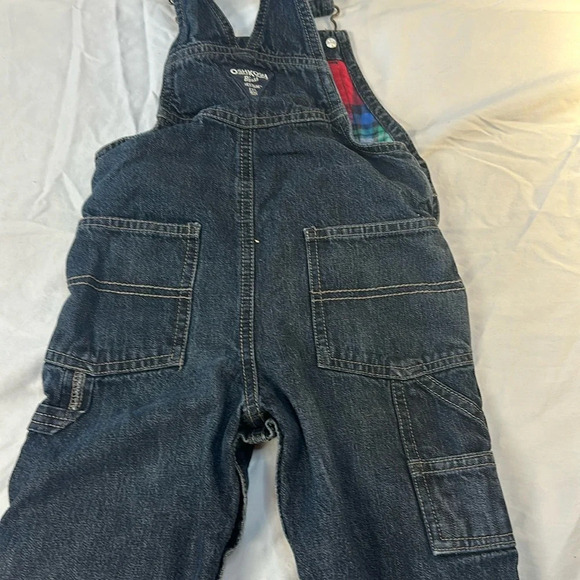OshKosh B’Gosh - flannel lined overalls.  Size 18 months - Picture 5 of 7